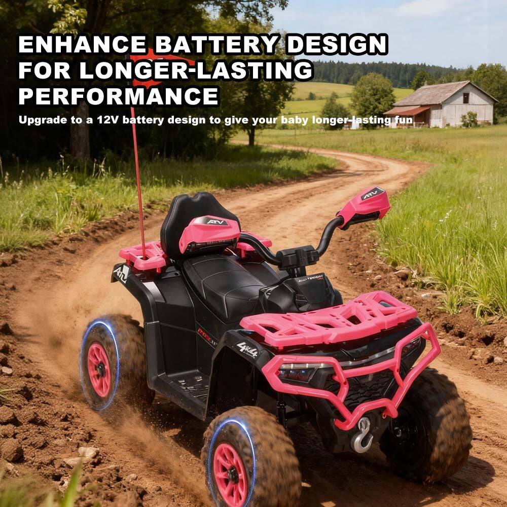 ENHANCE BATTERY DESIGN FOR LONGER-LASTING PERFORMANCE  
Upgrade to a 12V battery design to give your baby longer-lasting fun