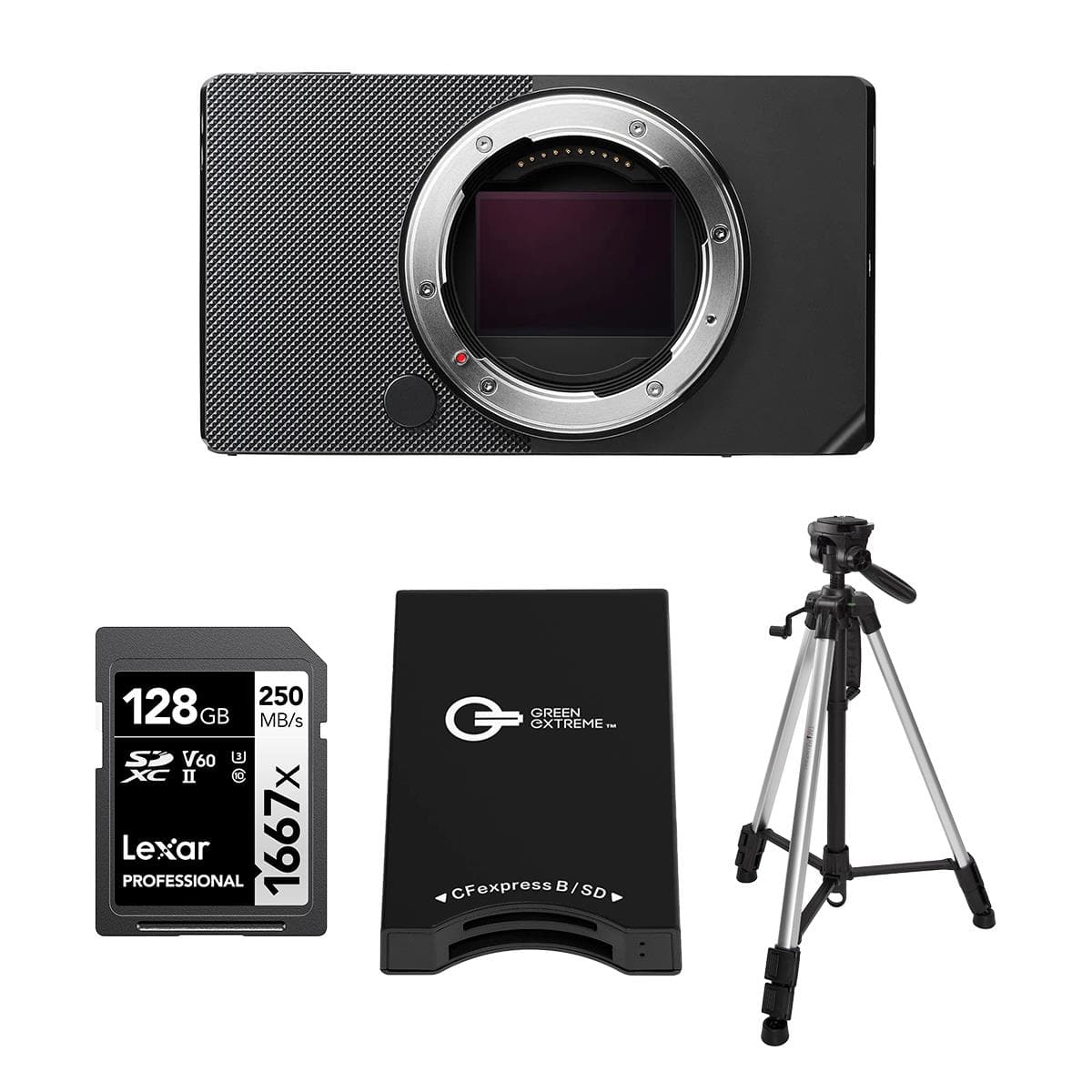 Bundle - Sigma - BF Mirrorless Camera, Black, with 3-Section Aluminum Tripod, 128GB SDXC Memory Card and Type-B Card Reader price history on PriceWatchPro