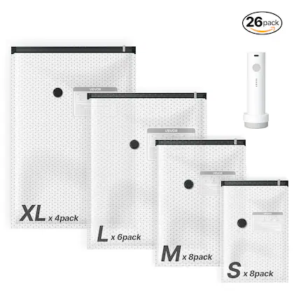 26 pack VEVOR
XL x 4pack
L x 6pack
M x 8pack
S x 8pack