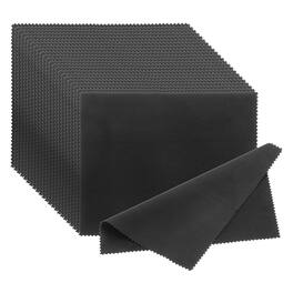 Unique Bargains - Glasses Cleaning Cloth 7"x5.6", 24pcs Polishing Cloth for Lens, Eyeglasses, Screens - Black