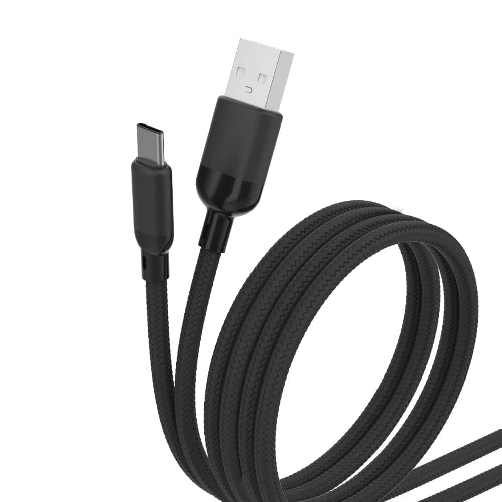 Energizer - 10' Male USB-C to Male USB-A Cable, Black