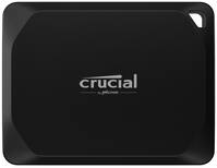 Crucial - X10 Pro 2TB USB-C External SSD - Black - Front_Zoom