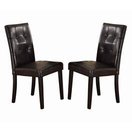 Manhattan Lane - Faux Leather Dining Side Chair In Pine, Set Of 2 - Dark Brown