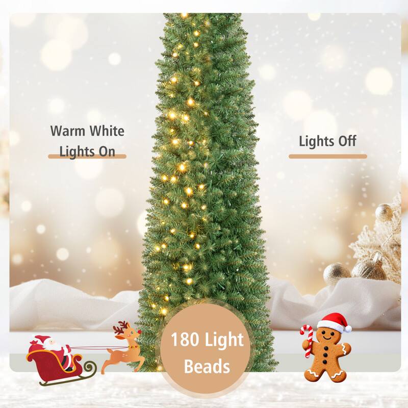 Warm White Lights On  
Lights Off  
180 Light Beads