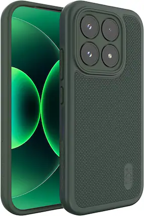 Front. TUDIA - TUDIA MergeGrip Case for Xiaomi 17 5G (2026) - Military Grade Dual Layer Slim Rugged Protective Cover, Pine Green - Pine Green.