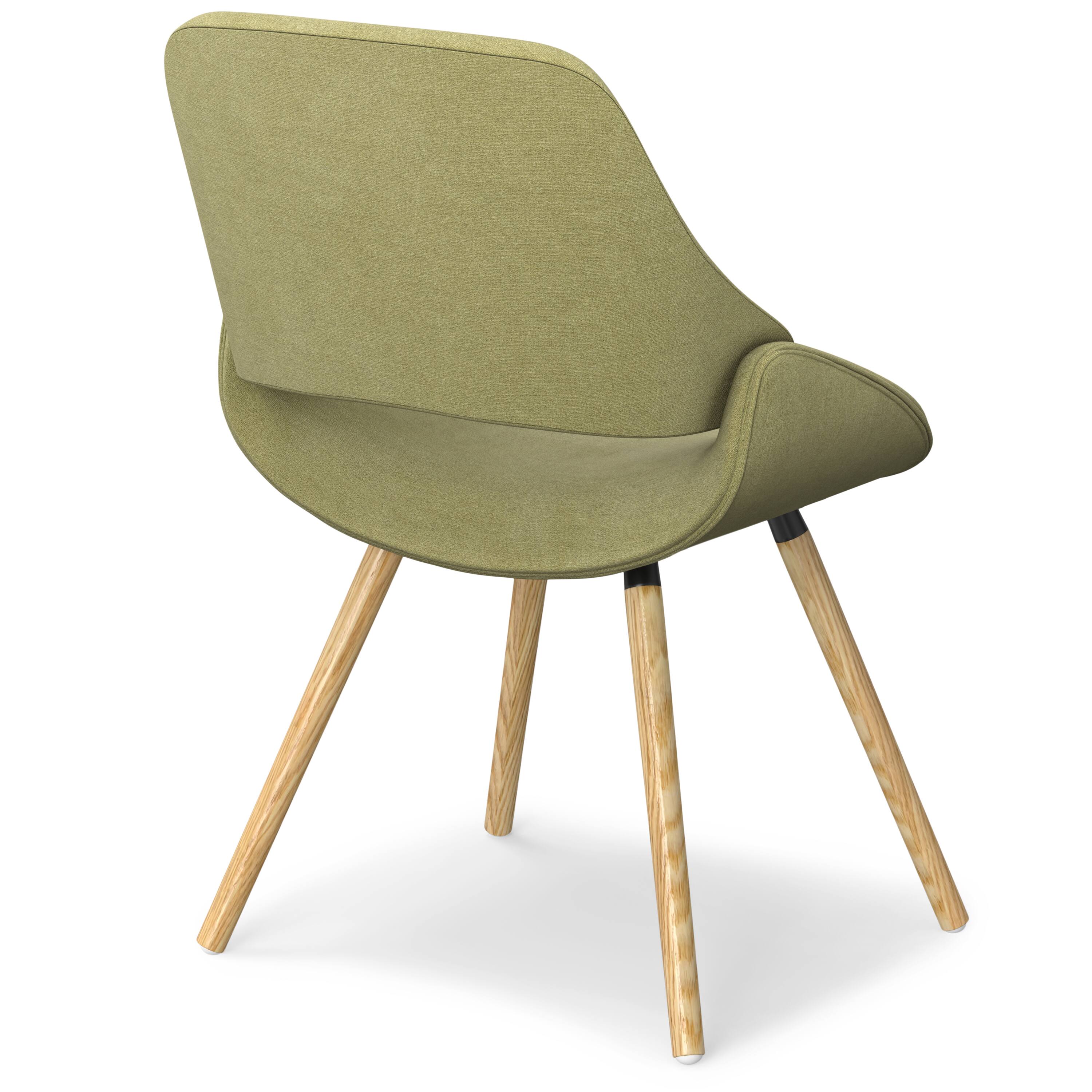 Alt View 1. Simpli Home - Malden Bentwood Dining Chair with Light Wood in Acid Green Woven Fabric - Acid Green.