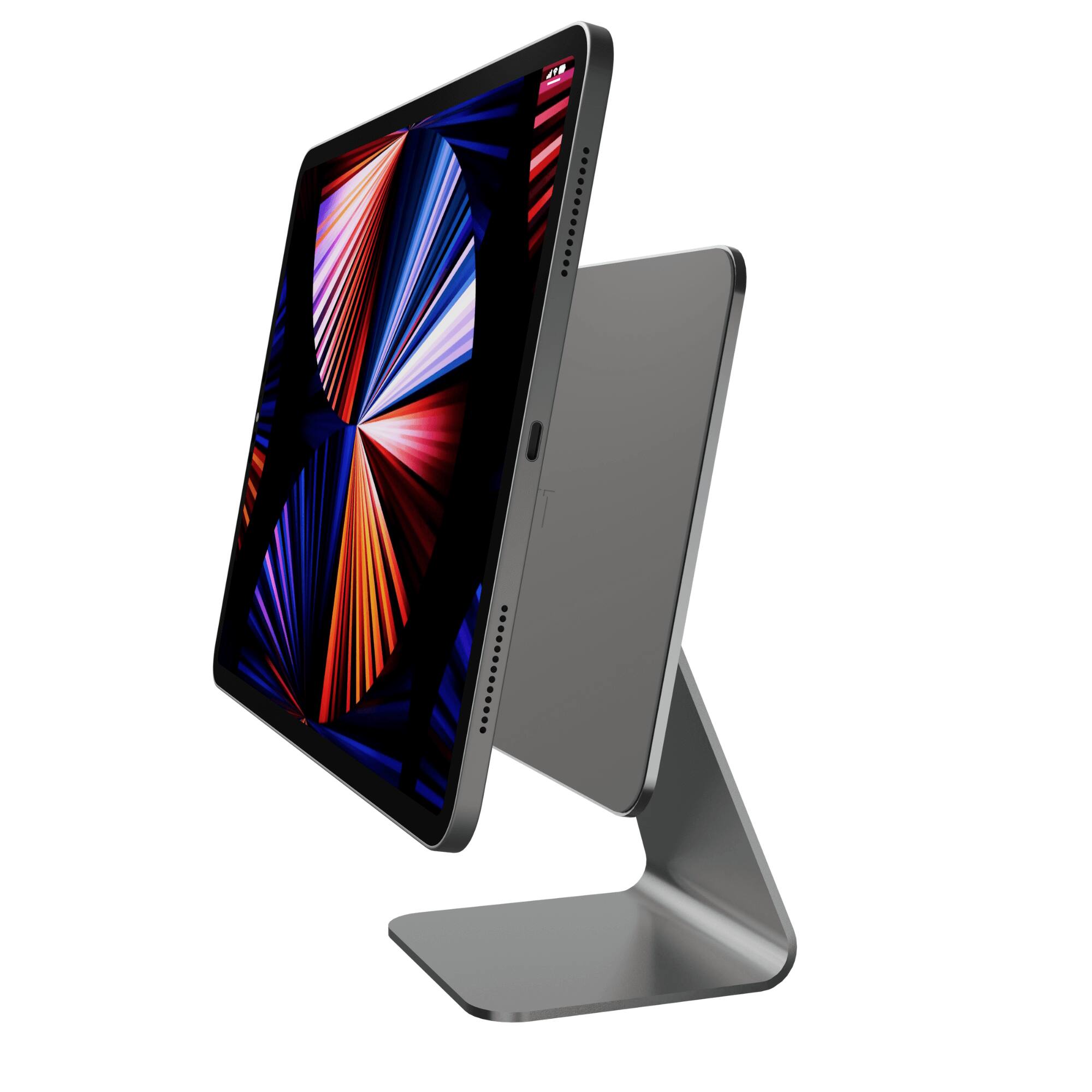 Alt View 3. Cygnett - MagStand for iPad 12.9" with a Soft Silicon Face for iPad Attachment - Grey.