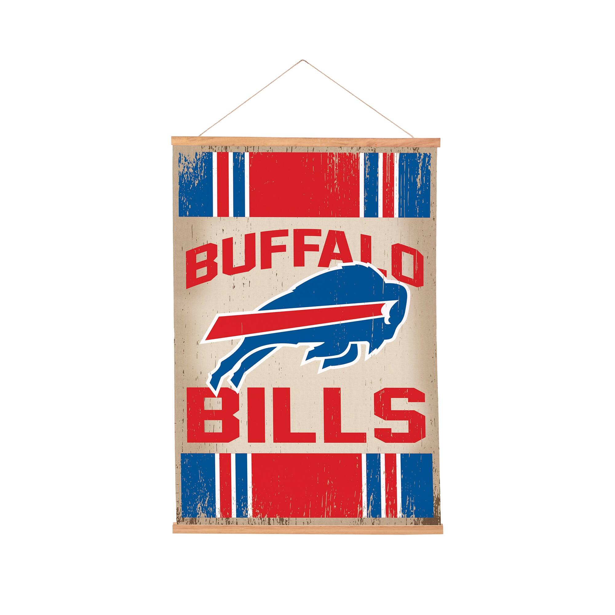 Buffalo Bills 24" x 36" Antique Style Canvas Wall Art Tapestry with Wood Frame