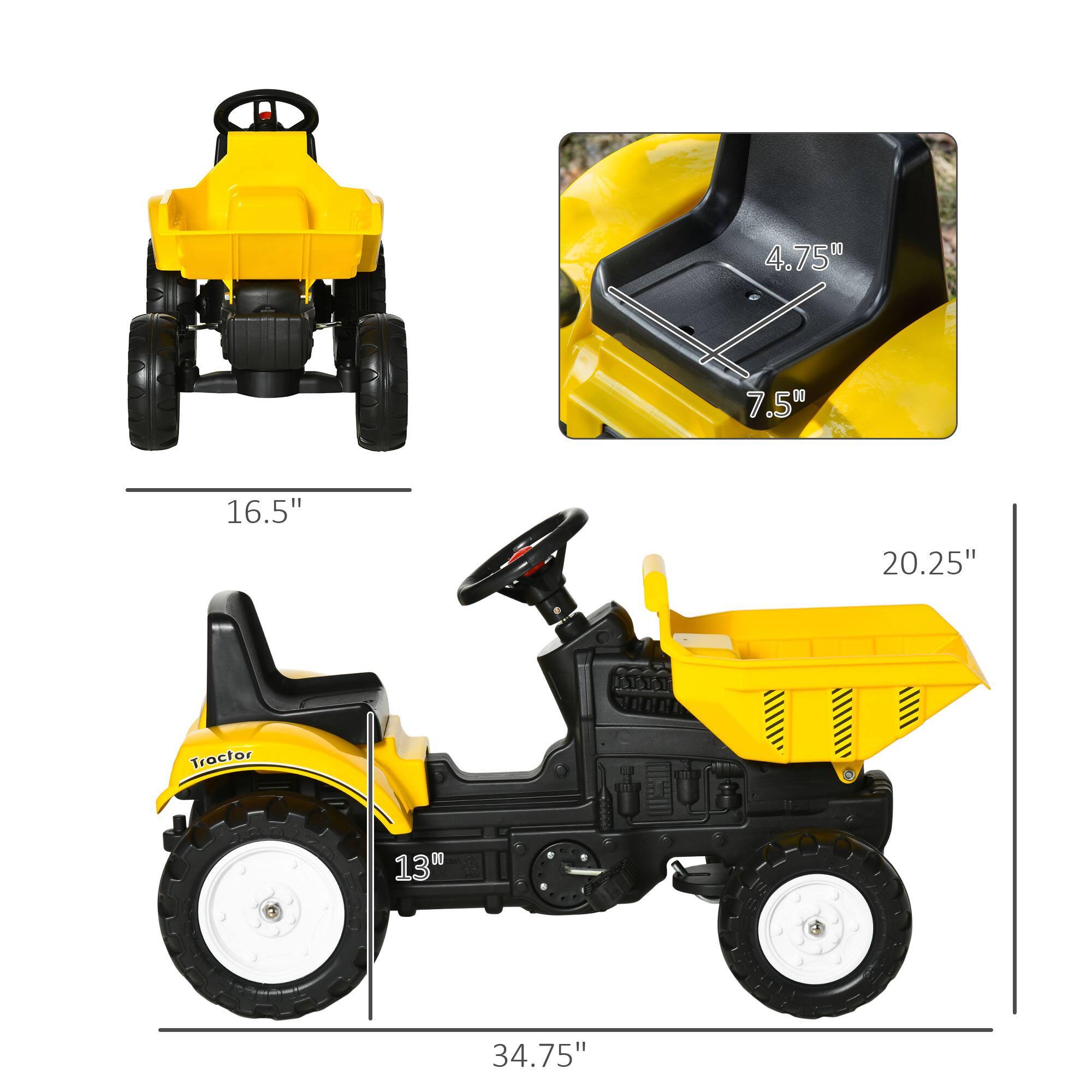 4.75"  
7.50"  
16.5"  
20.25"  
Tractor  
13"  
34.75"