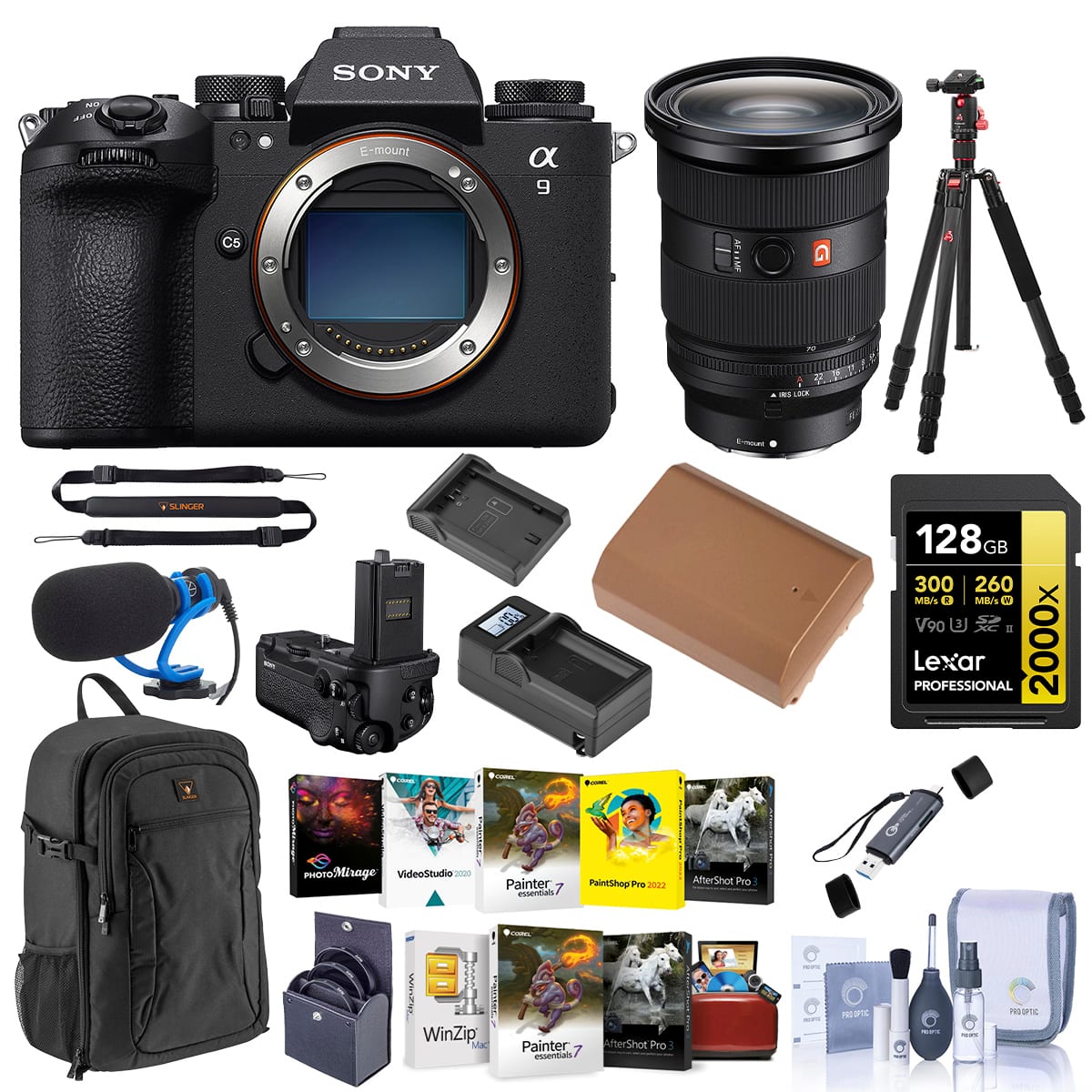 Bundle - Sony - Alpha a9 III Mirrorless Camera with FE 24-70mm f/2.8 GM II Lens, with 128GB Memory Card, Software Kit, price history on PriceWatchPro