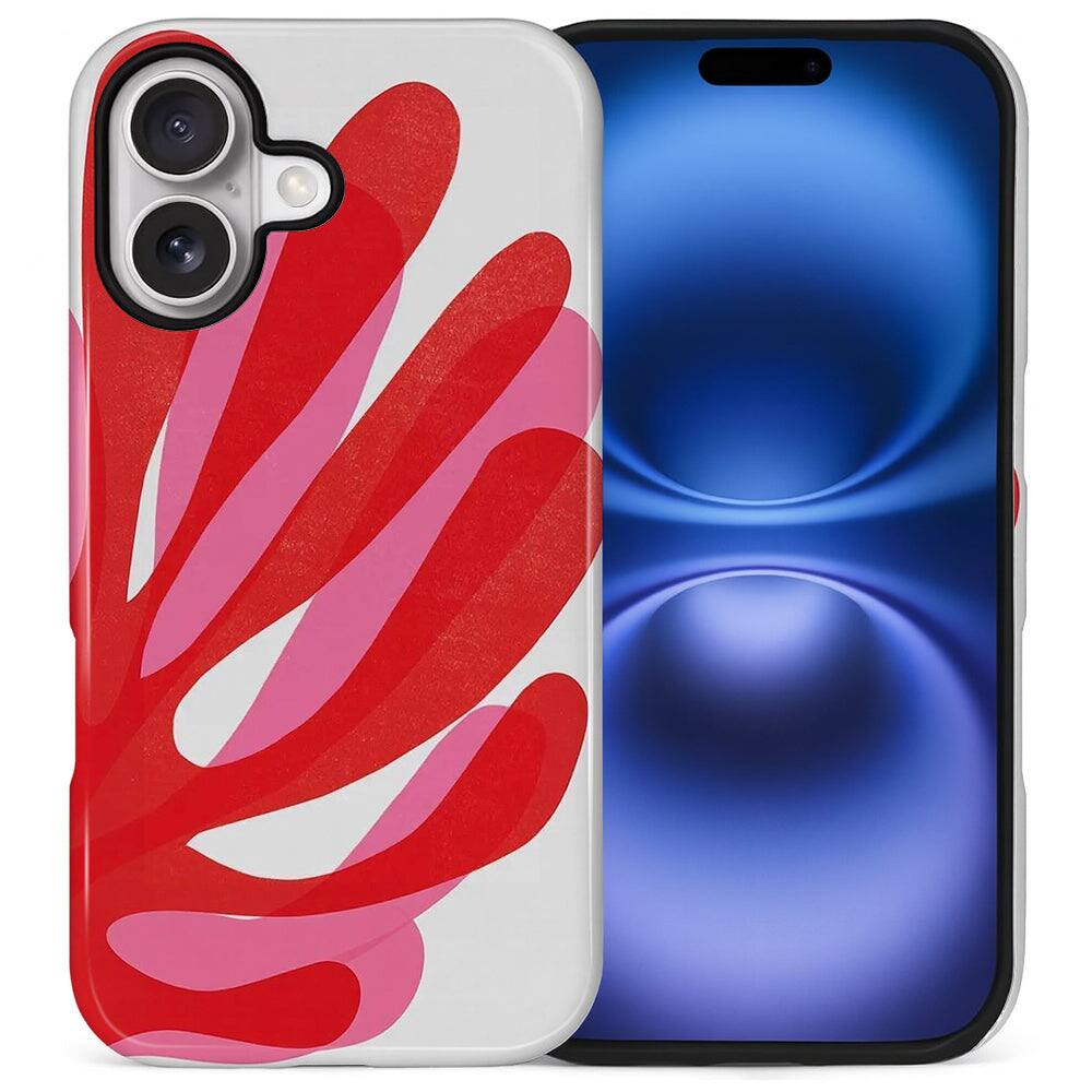 BUBM - Smartphone Case for iPhone - 2-Layer Durable Smartphone Protection Case - Blush Lines - Blush Lines for iPhone 17