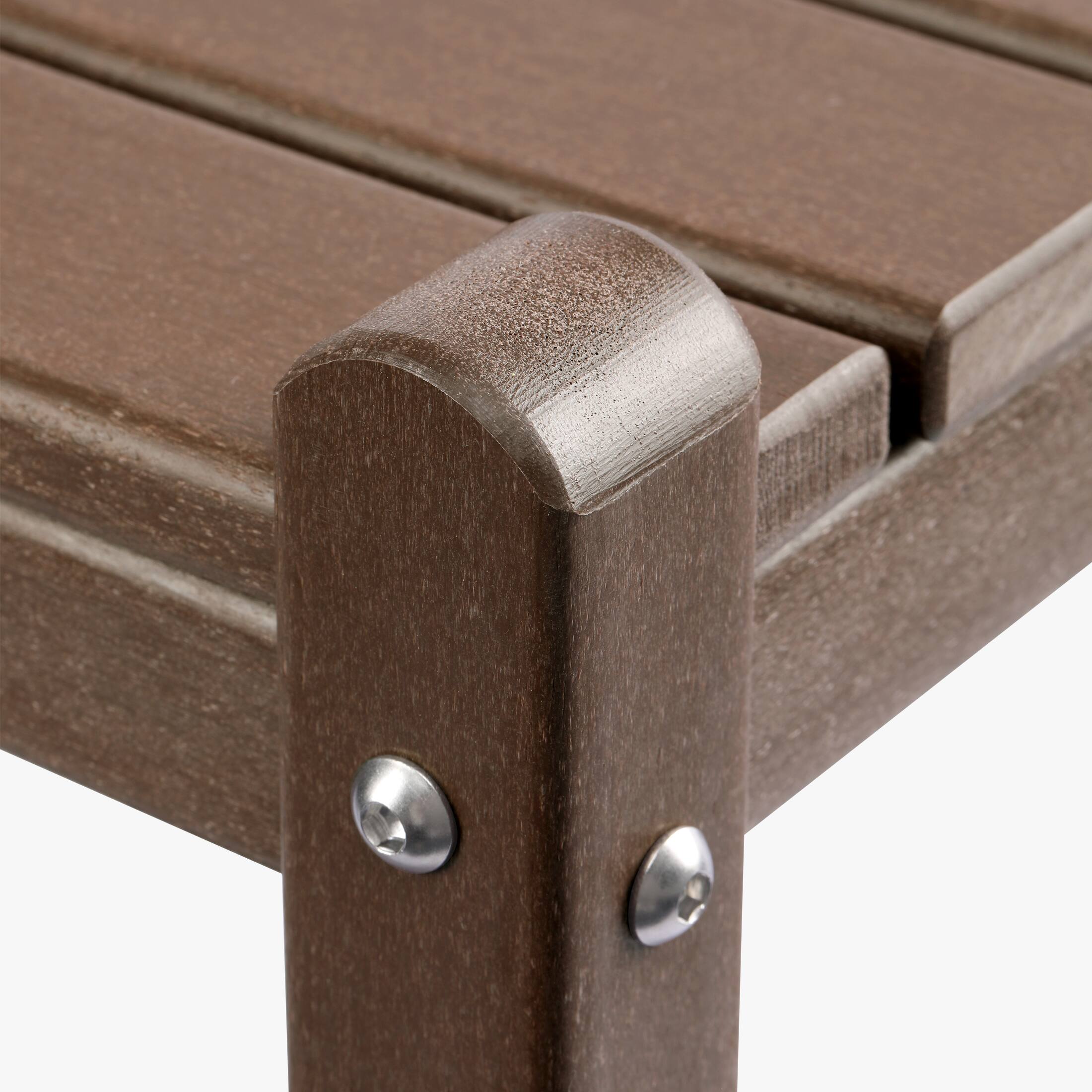 Alt View 2. WestinTrends - WestinTrends Malibu 36" Outdoor Adirondack HDPE 2-Tier Patio Side Table - Dark Brown.