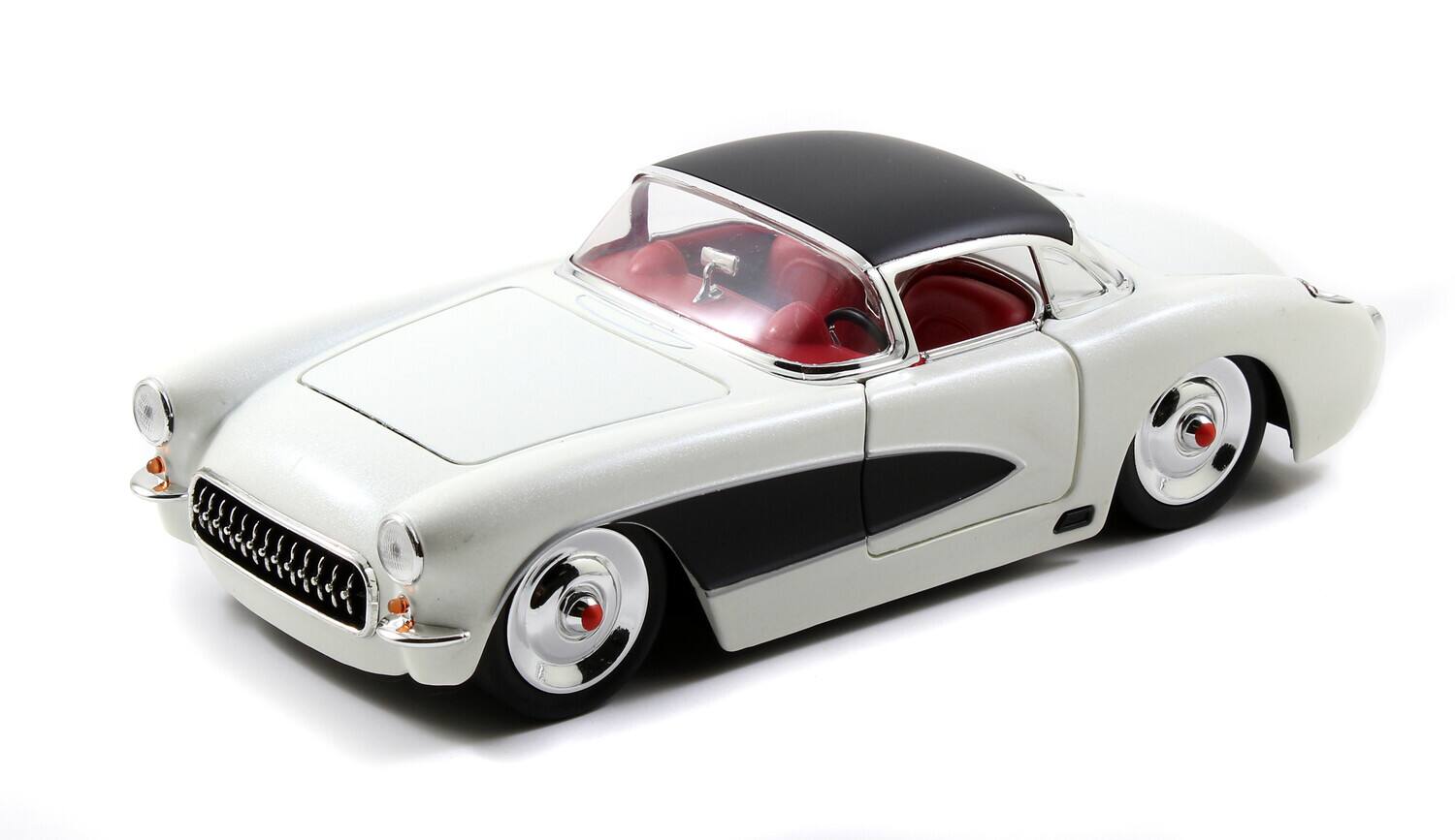 Alt View 1. Jada Toys - Big Time Muscle - 1:24 1957 Chevy Corvette Die-Cast Car   - COLLECTIBLES - Multicolor.