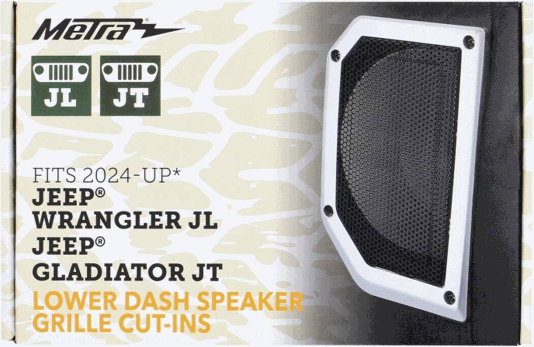 Meira JL JT FITS 2024-UP* R JEEP WRANGLER JL R JEEP GLADIATOR JT LOWER DASH SPEAKER GRILLE CUT-INS