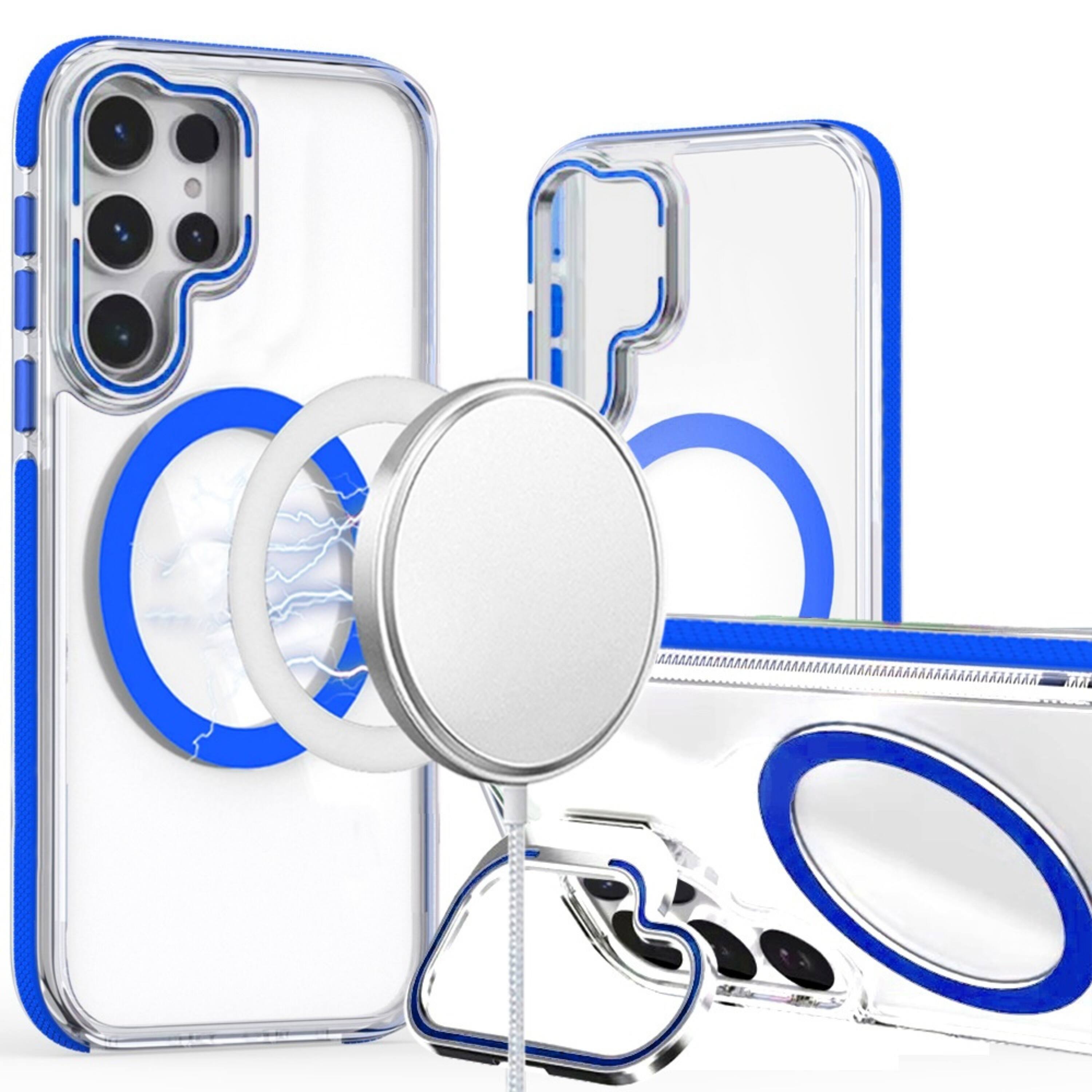 Kitcheniva - Magnetic Circle Lens Stand Case With Tempered Glass For Samsung S26 Ultra - Blue price history on PriceWatchPro