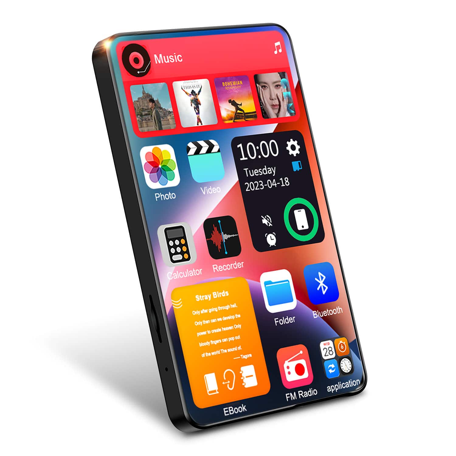 Skanty Furniture - 16GB Bluetooth 5.0 MP3 Player,MP5 Player Full Touch Screen MP4 MP3 Digital Music Player Support FM Radio e-Book