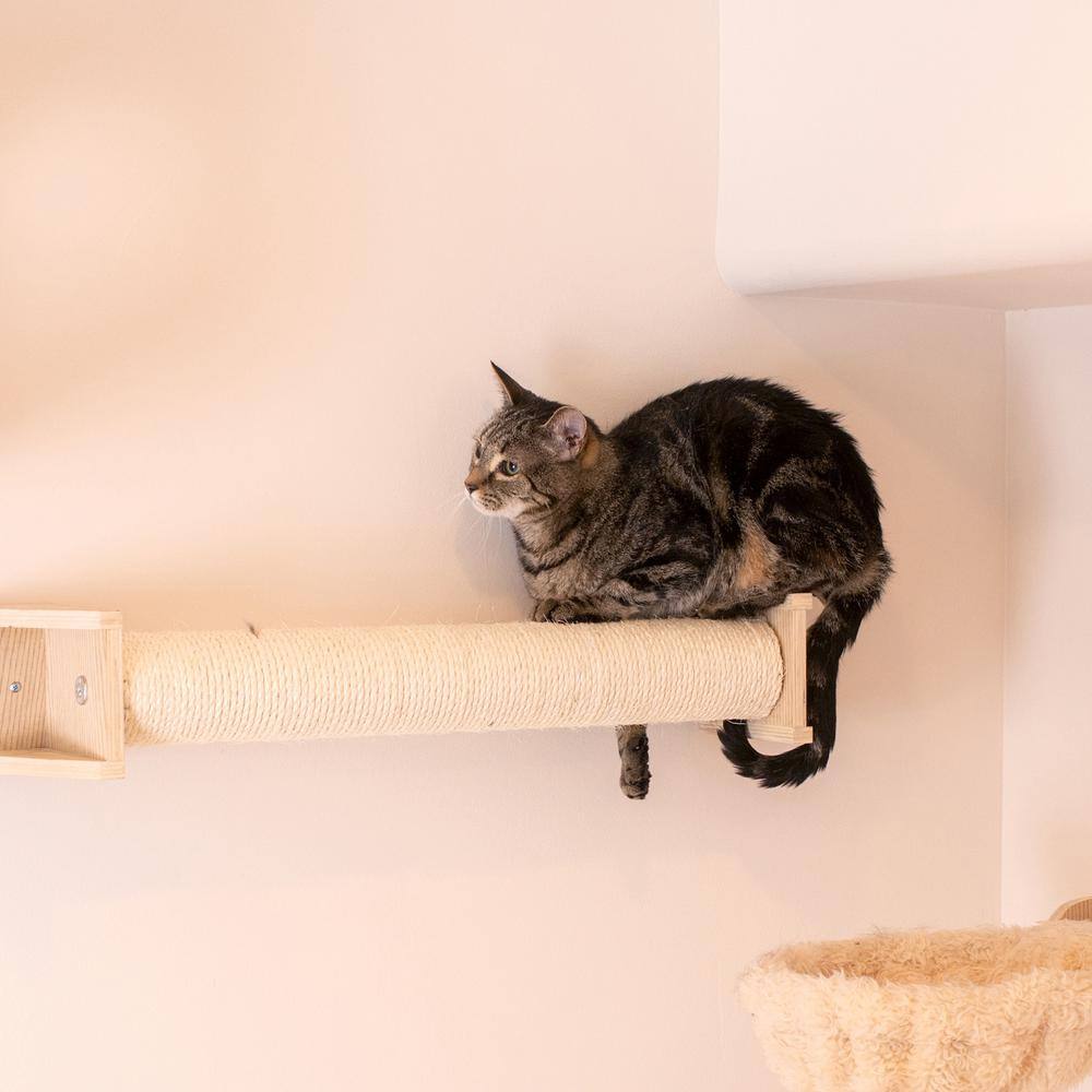 Back. Armarkat - Real Wood Wall Series Scratching Post - Beige.