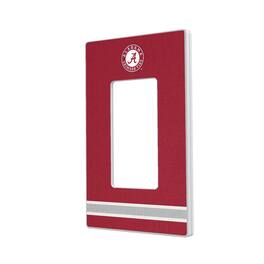 Keyscaper - Alabama Crimson Tide Stripe Design Single Rocker Light Switch Plate - Multicolor