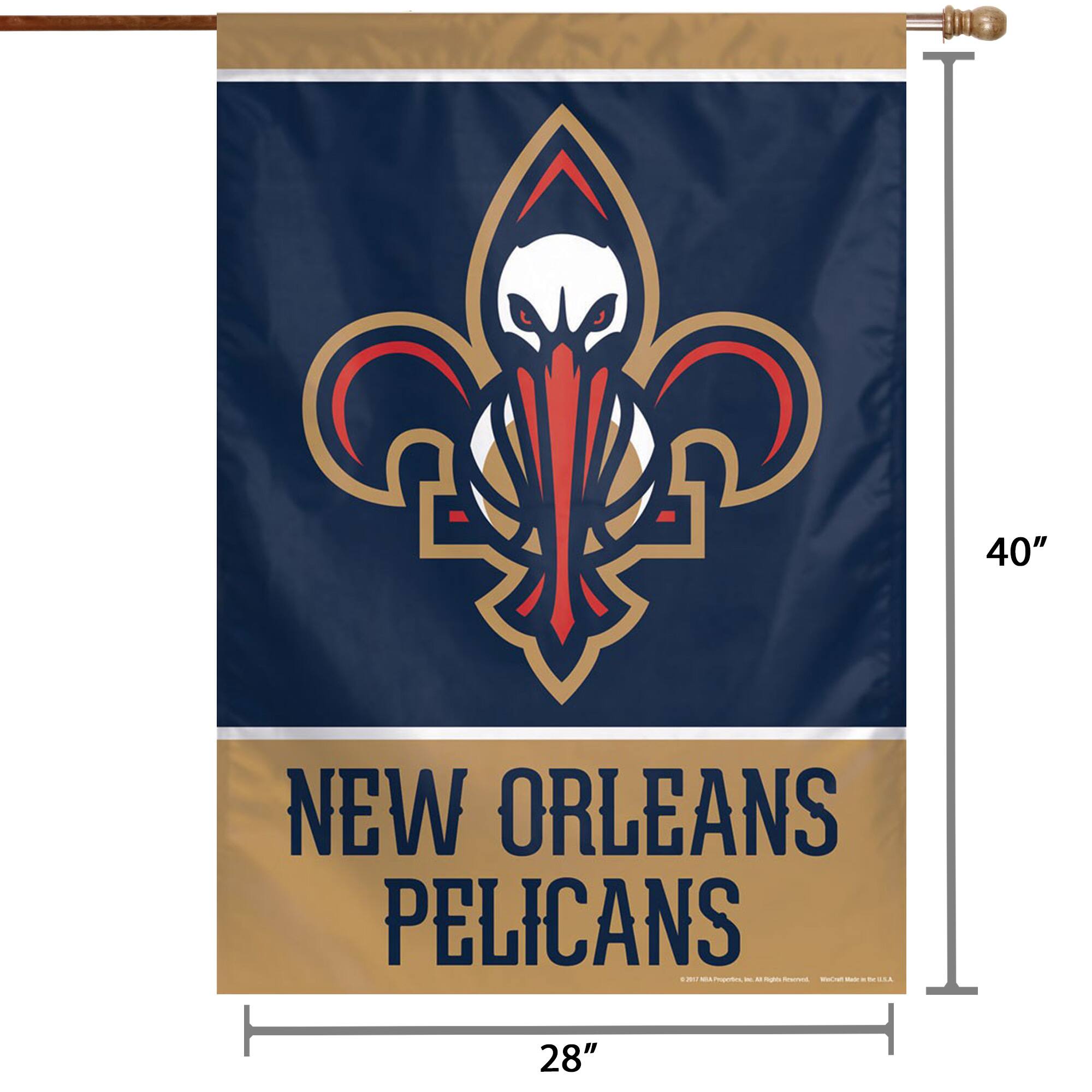 40"  
NEW ORLEANS PELICANS  
28"