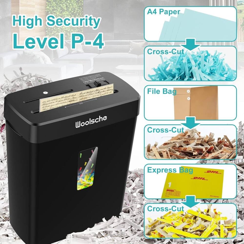High Security Level P-4  
A4 Paper  
Cross-Cut  
File Bag  
Woolsche Cross-Cut Express Bag  
DHL  
Express Bag  
Cross-Cut