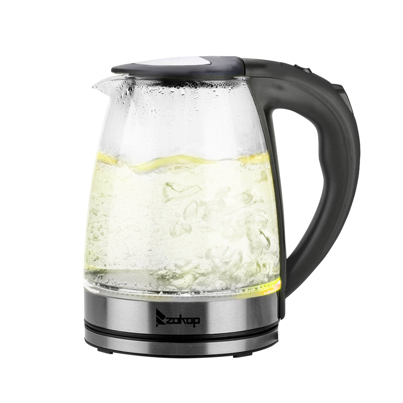 Alt View 2. Winado - 1200W Electric Glass Water Kettle Coffee Hot Water Maker Tea 1.8L BPA Free LED - Sliver and Black.