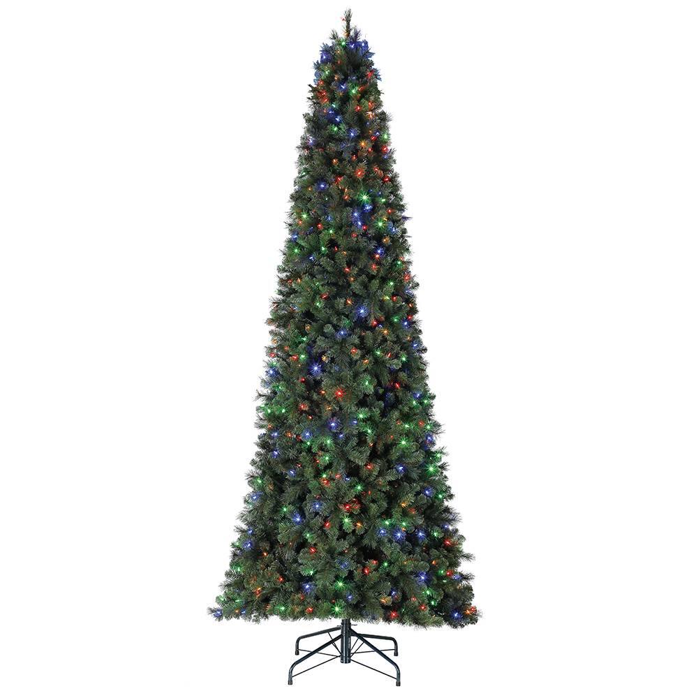 Alt View 3. Home Heritage - Home Heritage Cashmere Quick Set 12 Ft 800 LED Pre-Lit Artificial Christmas Tree - Green.