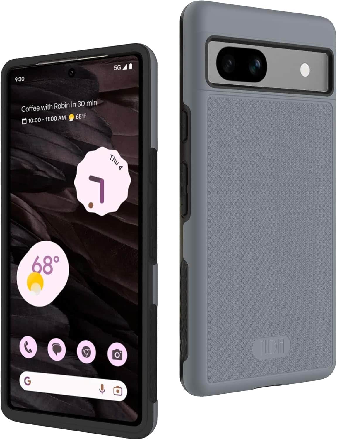 TUDIA - MergeGrip Google Pixel 7a Case 2023 Dual Layer Phone Case - Gray