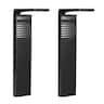 Techko Maid - Outdoor Solar LED L-Shaped Weather Resistant Path Lights, Modern Minimal Design (2-Pack) - Black