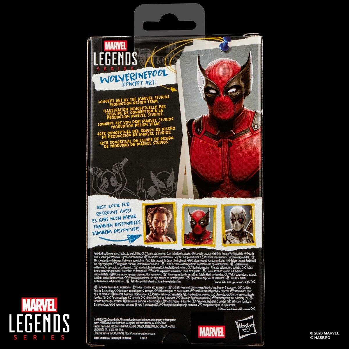 MARVEL LEGENDS SERIES WOLVERINEPOOL (CONCEPT ART) BY THE MARVEL STUDIOS CONCEPT ART DESIGN TEAM. PRODUCTION ILLUSTRATION CONCEPTUELLE PAR L'ÉQUIPE DE CONCEPTION STUDIOS. PRODUCTION MARVEL DEM MARVEL STUDIOS CONCEPT ART VON TEAM. PRODUCTION DESIGN EQUIPO DE DISEÑO CONCEPTUAL DEL STUDIOS. ARTE PRODUCCIÓN DE MARVEL DE DESIGN DA EQUIPE DE ARTE CONCEITUAL DA MARVEL STUDIOS. DE PRODUO

ALSO LOOK FOR RETROUVE AUSSI GIBT NOCH MEHR ES TAMBIEN DISPONIBLES TAMBÉM DISPONÍVEIS

MARVEL LEGENDS SERIES

Each sold separately. Subject to availability. Pendus limite des stocks. suport erhältlich. le each por separado. Sujeto separadamente Sujeltos disponibilidad 3k alzonderlijk vera Sals 6 separat Kan 12% Saatavous a To and oc desternaid. kzlet figpvnyeben. birl baijide. samostatn. 5 g predva Podia funcle 0 K