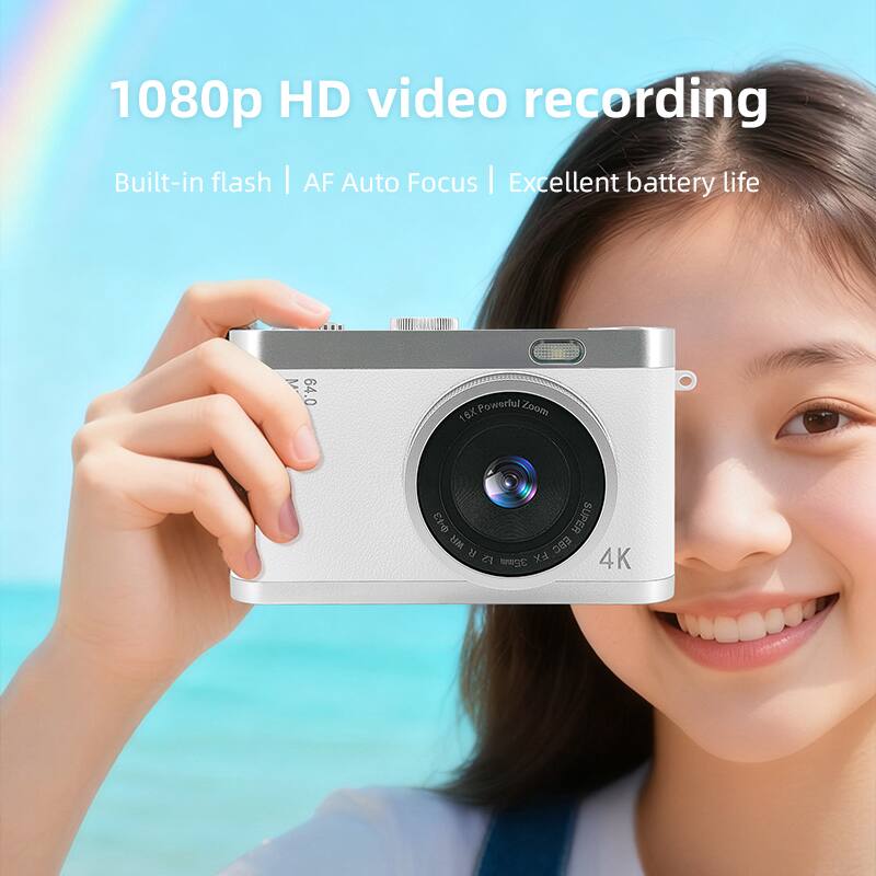 1080p HD video recording  
Built-in flash | AF Auto Focus | Excellent battery life  
64.0 Powerful Zoom 16X  
4K  
35mm