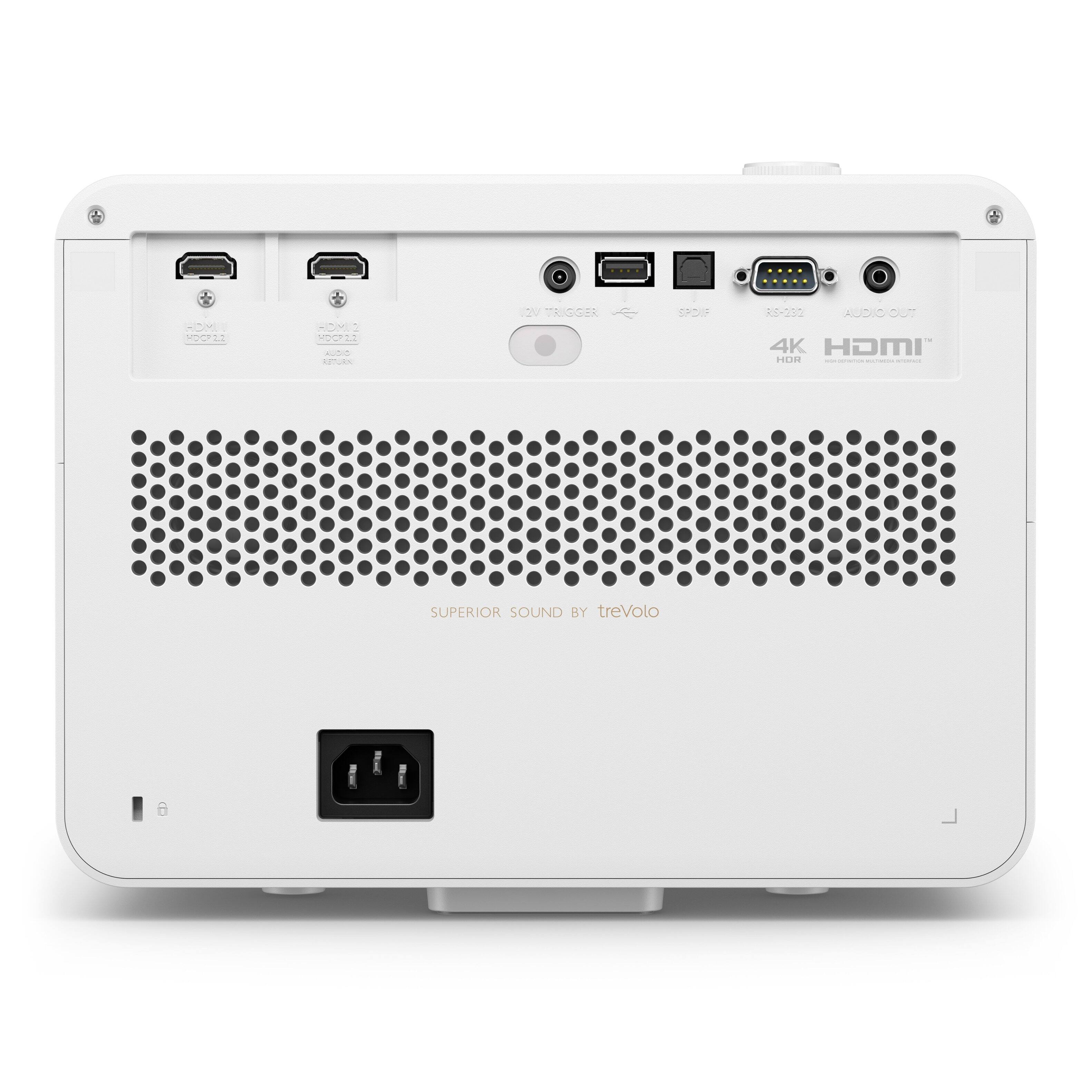 Back. BenQ - X3100i 4K HDR 4LED DLP Smart Gaming Projector - White.