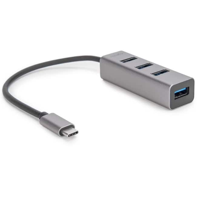 Rocstor - Premium Portable 4 Port Aluminum Hub - USB-C to 4x USB-A Hub - USB 3.0 Hub - Bus Powered - USB C to USB Type-A - Unknown
