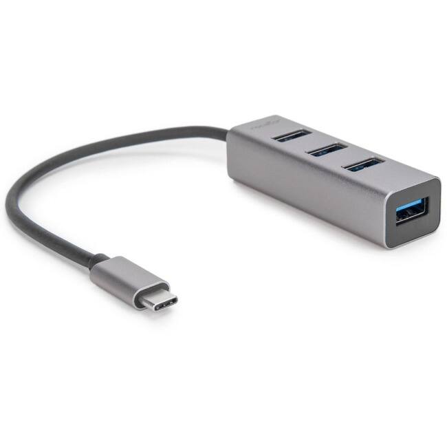 Rocstor - Premium Portable 4 Port Aluminum Hub - USB-C to 4x USB-A Hub - USB 3.0 Hub - Bus Powered - USB C to USB Type-A - Unknown