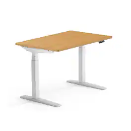 FlexiSpot - E7Pro 48''W Electric Adjustable Standing Desk Chipboard, /White - Maple