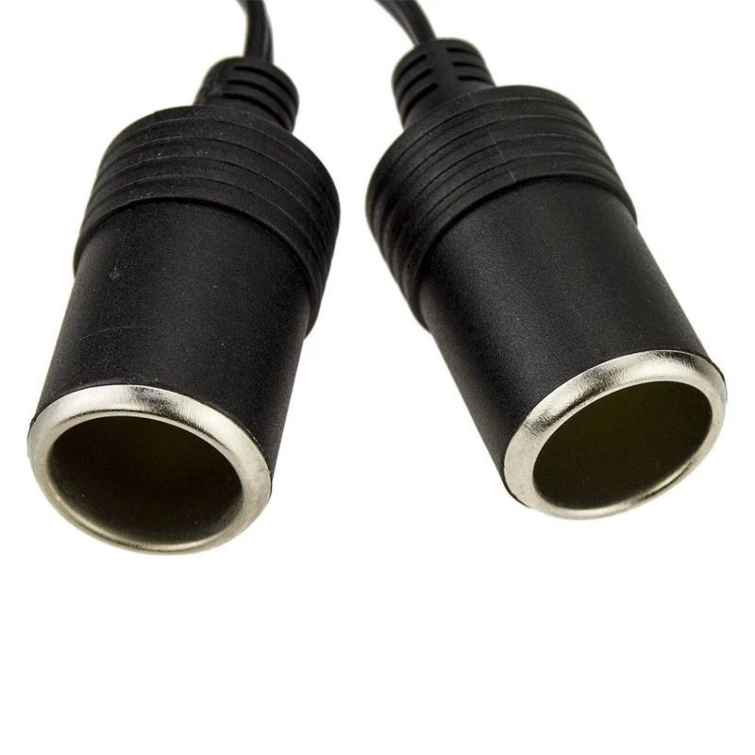 Angle. Stock Preferred - 12V DC Power Socket Adapter with LED Indicator - Black.