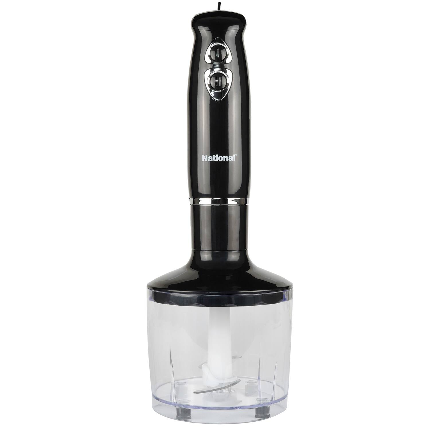 Back. National - 500-Watt Multi-Purpose 4-in-1 Immersion Blender with Attachments - Black.