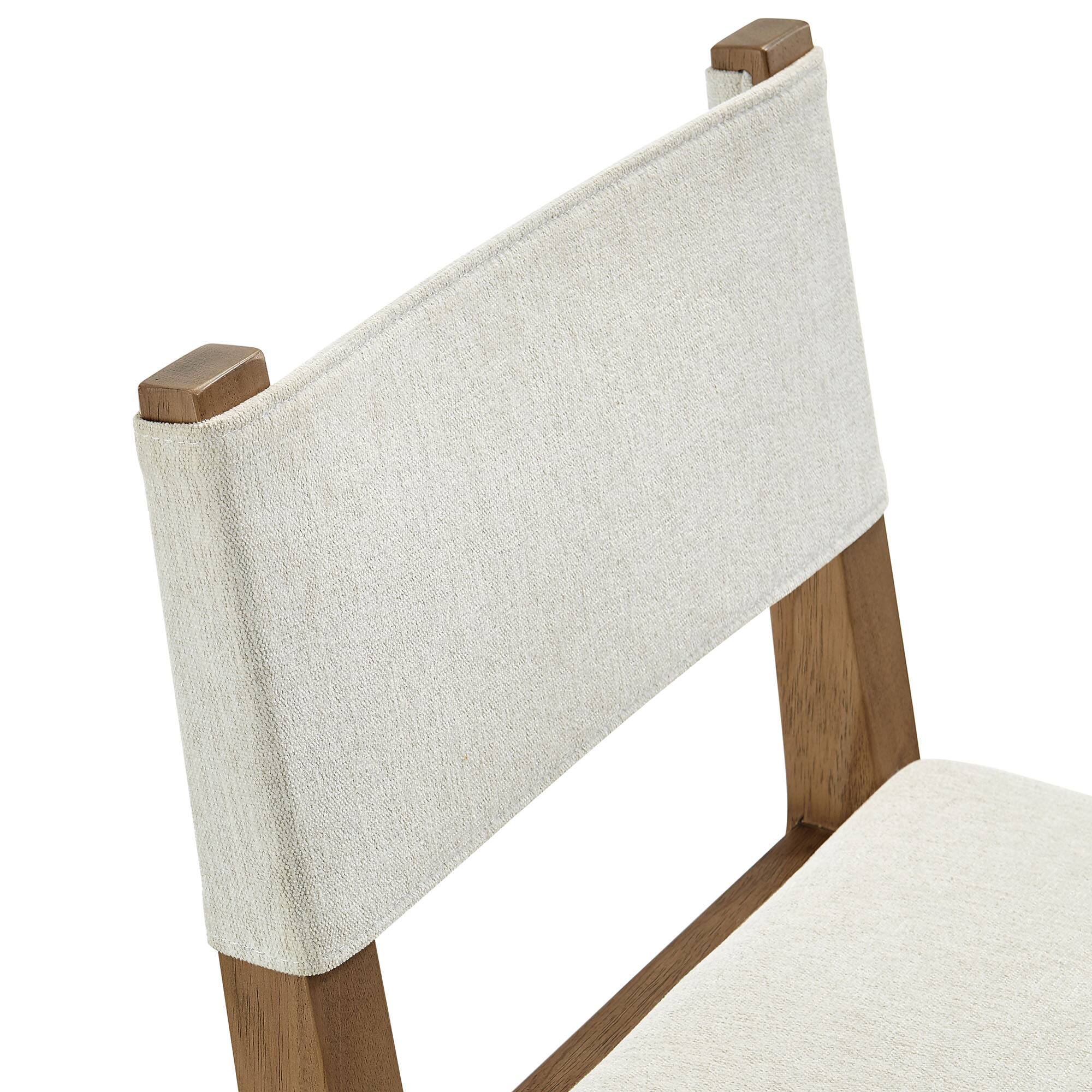 Alt View 5. Modway - Calder Fabric Upholstered Wood Armless Dining Chair by Modway - Ivory.