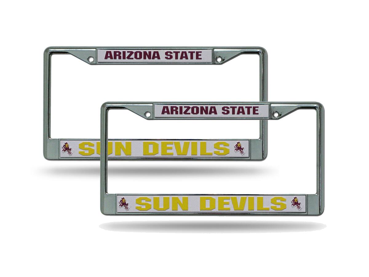 Arizona State Sun Devils Chrome Metal License Plate Frame - Set of 2 Frames