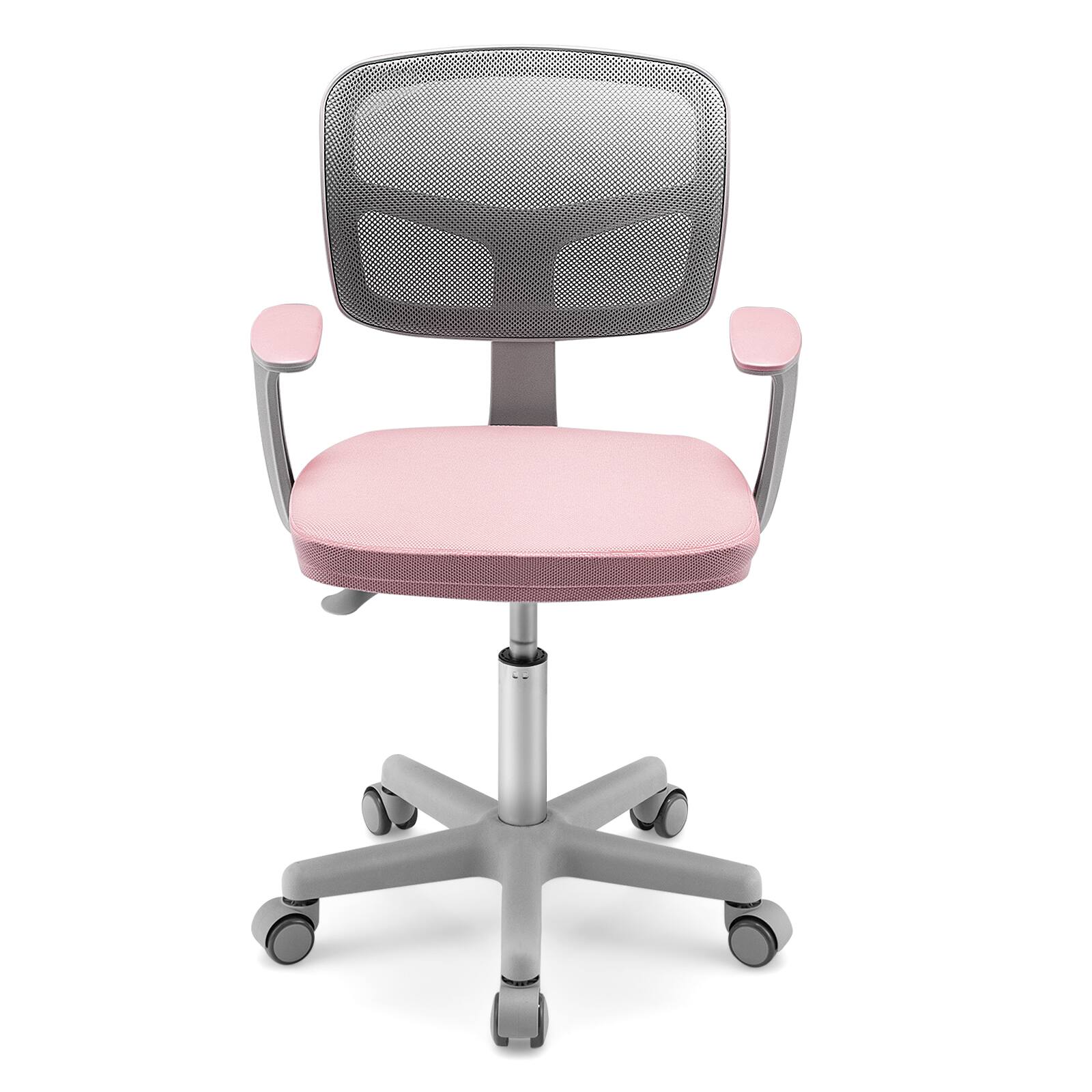 Alt View 1. Gymax - Gymax Kids Desk Chair Adjustable Height Children Study Chair w/ Auto Universal Casters Pink - Pink.