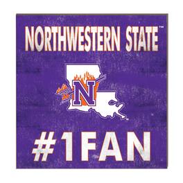 Jardine - Northwestern State Demons 10" x 10" #1 Fan Plaque - Purple