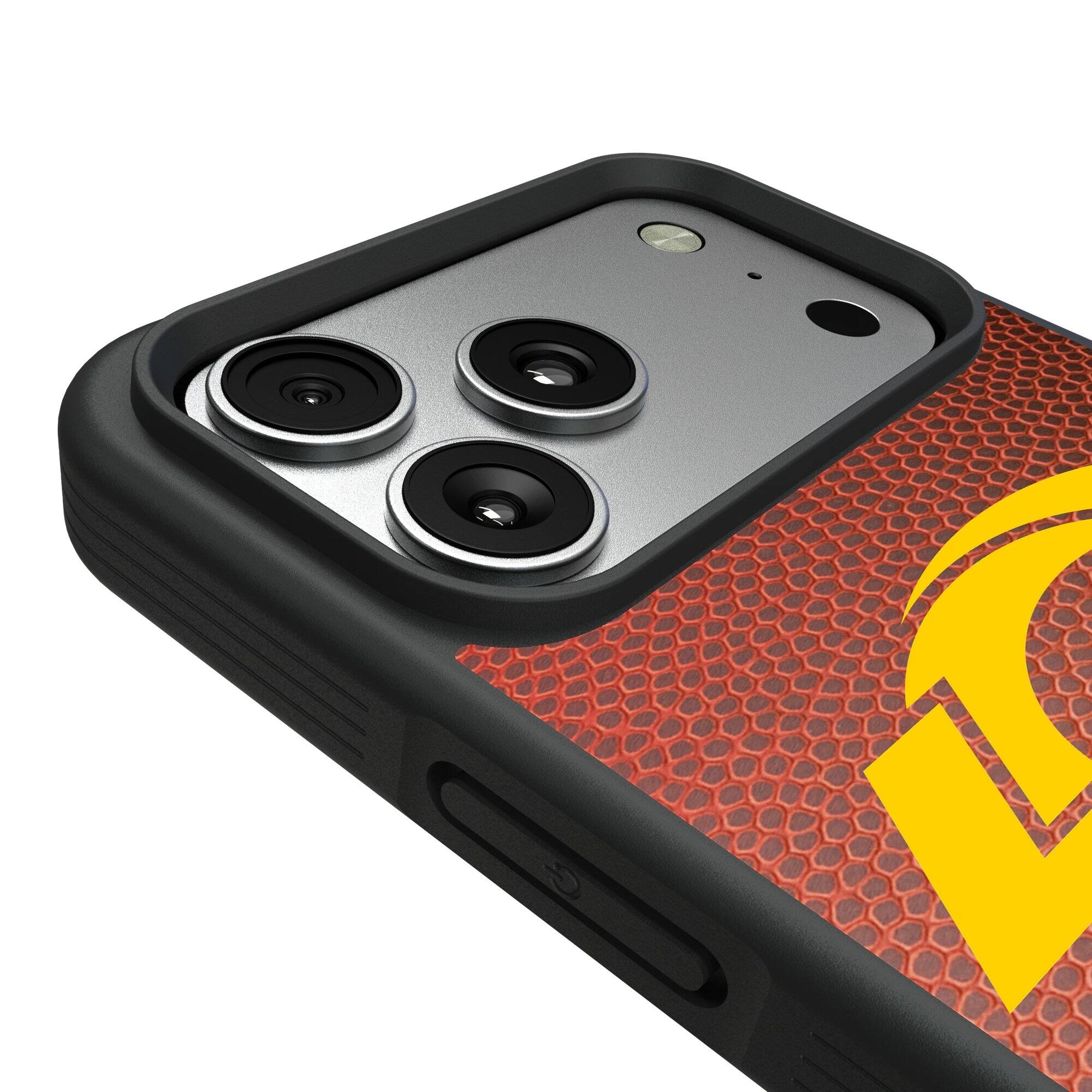 Alt View 2. Keyscaper - Los Angeles Rams Bump Case with 8.2ft Drop Protection - 16 Pro Max - Multicolor.