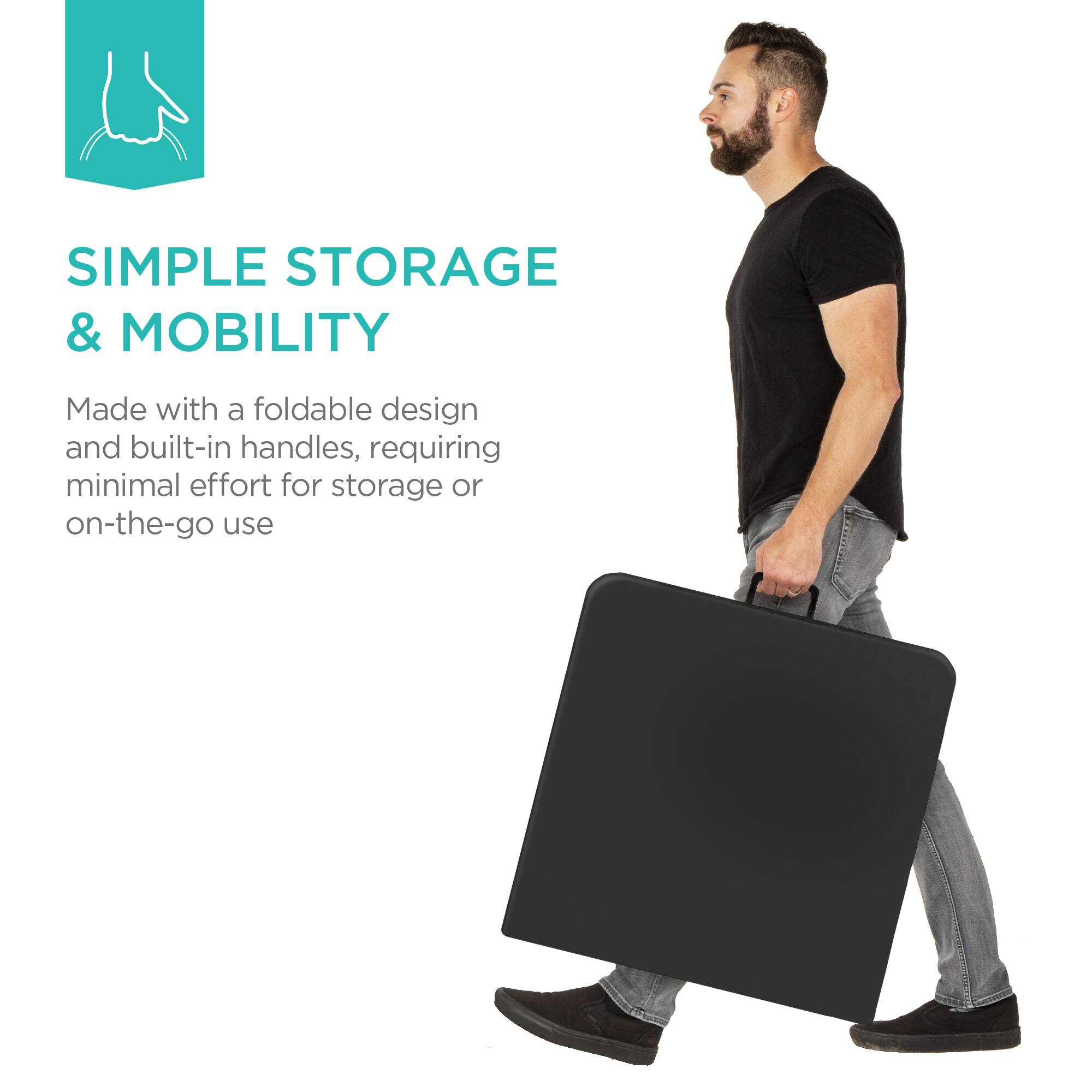 SIMPLE STORAGE & MOBILITY

Made with a foldable design and built-in handles, requiring minimal effort for storage or on-the-go use