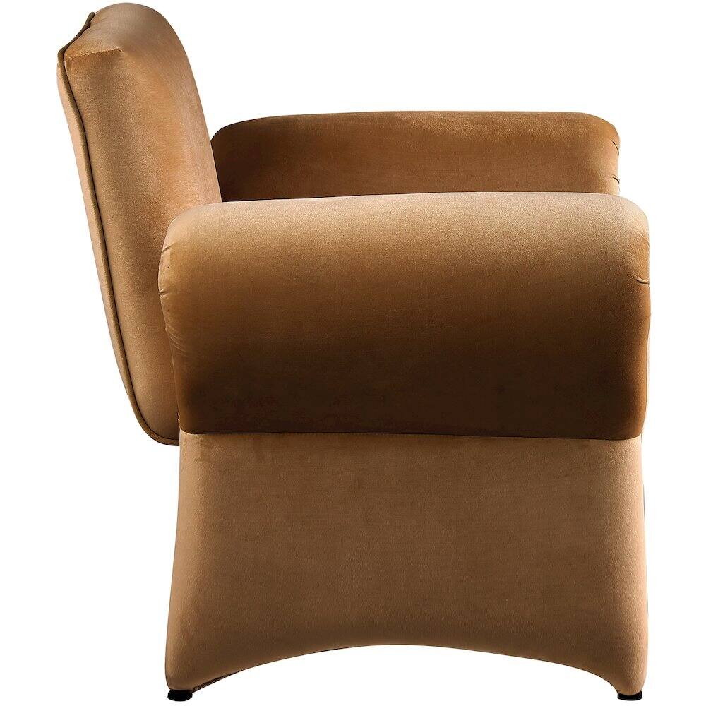 Alt View 4. Meridian Furniture - Fleurette Saddle Velvet Accent Chair - Brown.