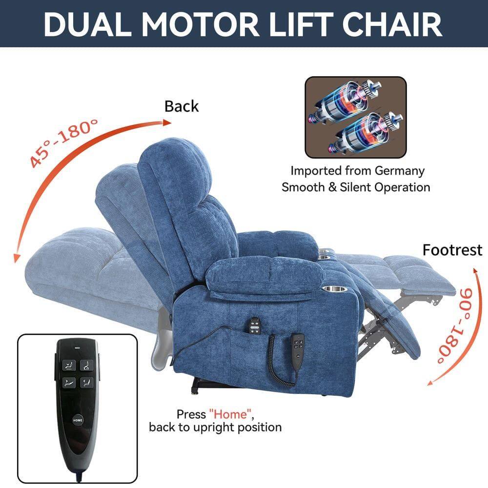 DUAL MOTOR LIFT CHAIR

- Back: 45°-180°
- Footrest: 0°-87°-0°

Imported from Germany
Smooth & Silent Operation

Press "Home", back to upright position