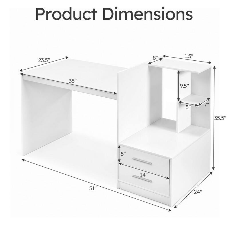 Product Dimensions: 23.5" x 8" x 1.5" A 35" x 9.5" x 5" 7" 35.5" x 5" 14" 51" x 24"