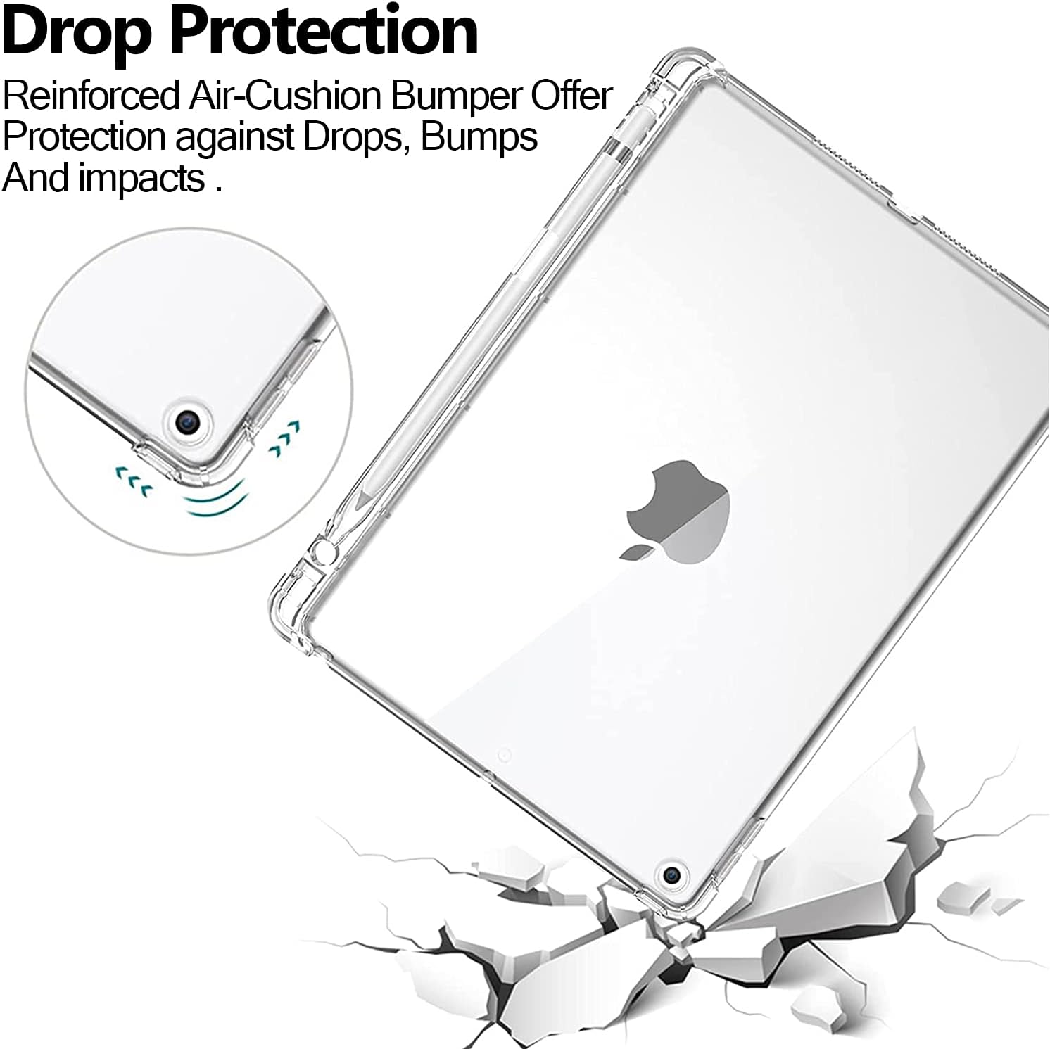 Drop Protection  
Reinforced Air-Cushion Bumper Offer Protection against Drops, Bumps And impacts.