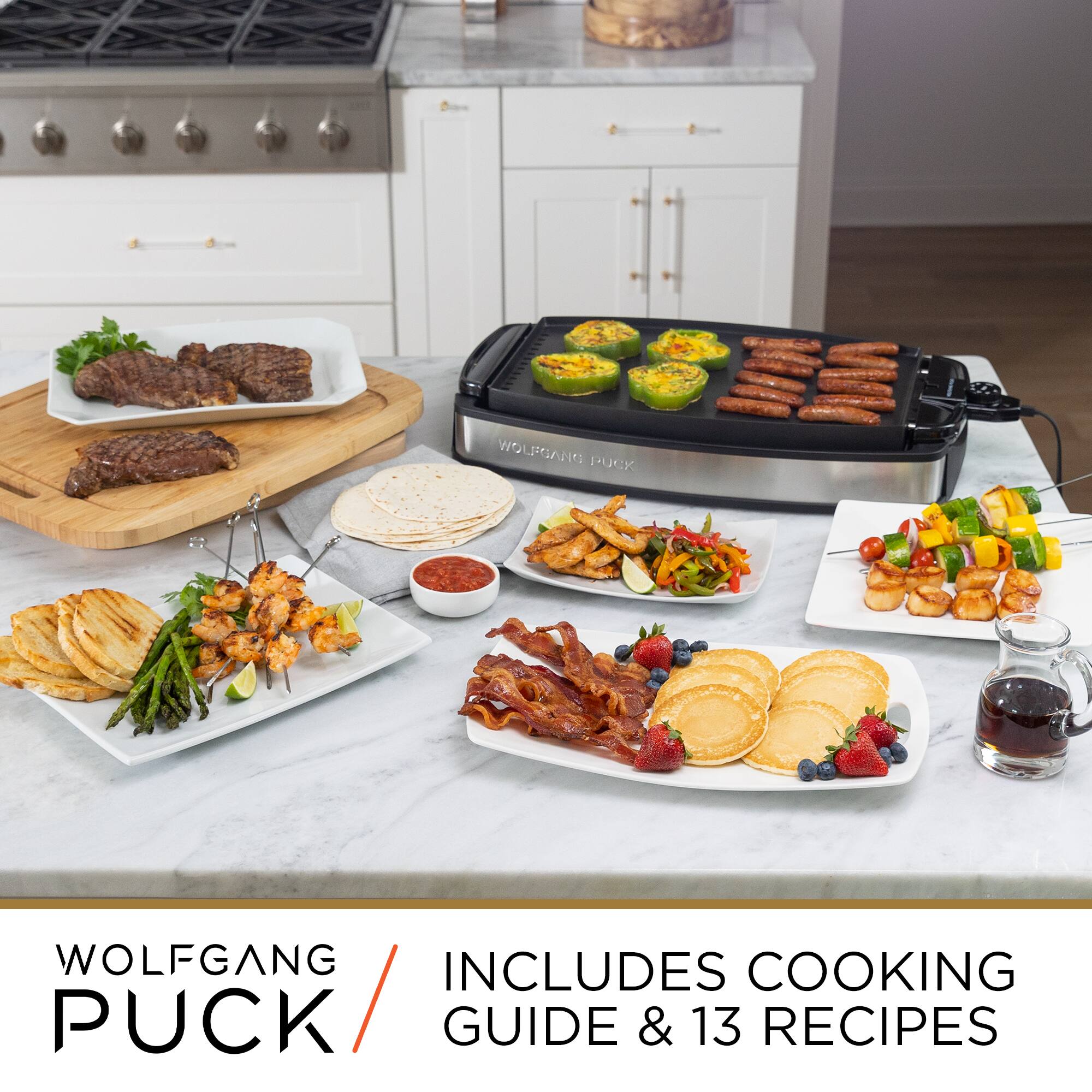 WOLFGANG PUCK  
INCLUDES COOKING GUIDE & 13 RECIPES