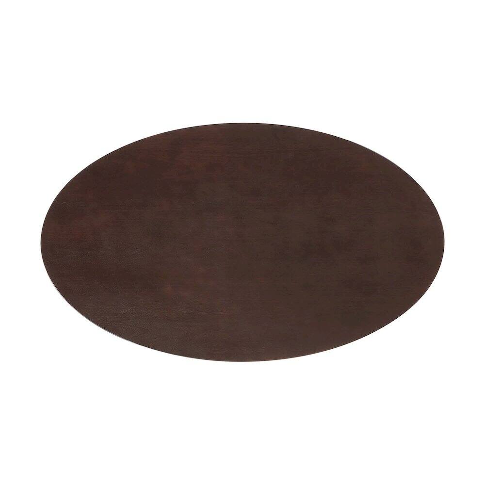Back. Modway - Lippa 60" Oval Cherry Walnut Wood Dining Table - Brown.
