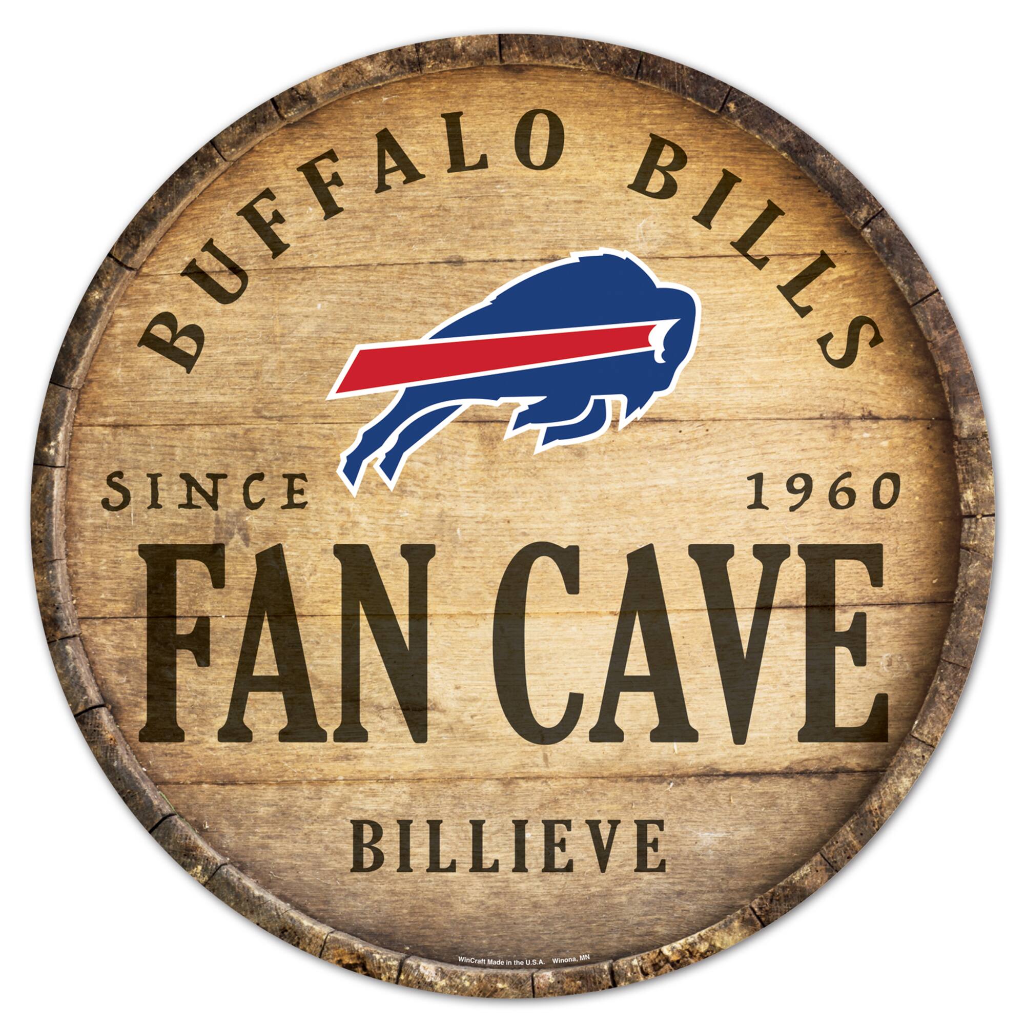 Buffalo Bills 14'' Circular Wood Sign