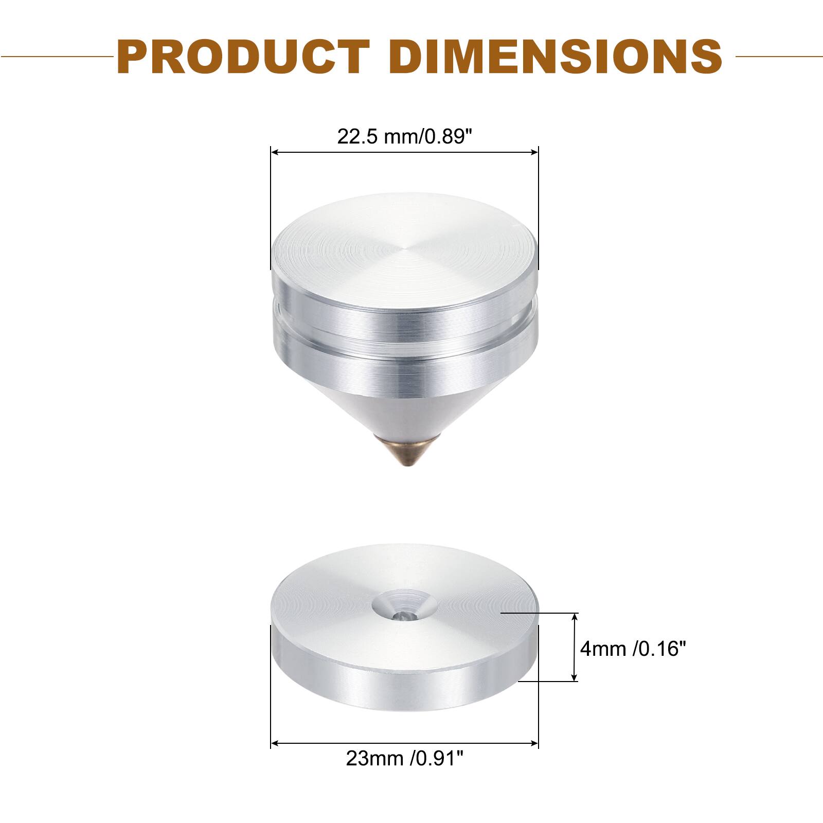PRODUCT DIMENSIONS  
22.5 mm / 0.89"  
4 mm / 0.16"  
23 mm / 0.91"